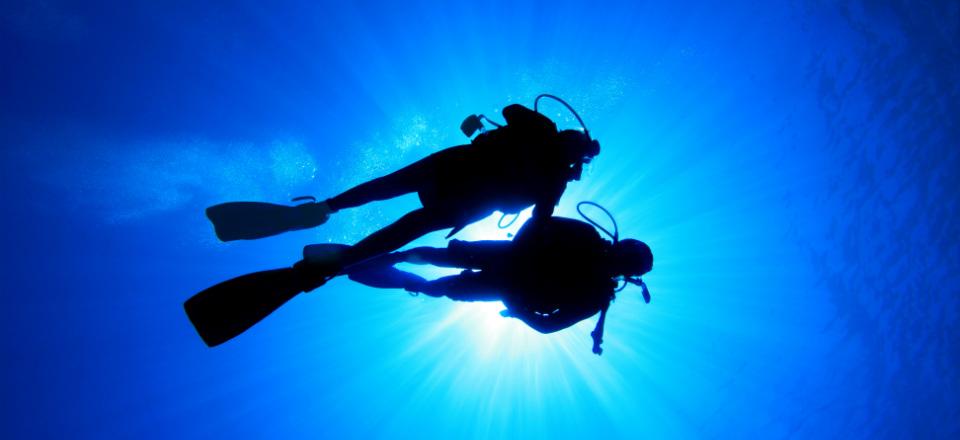 Scuba diving and exploring image