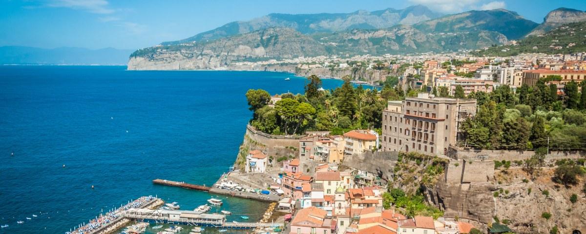 A view of Marina Grande in Sorrento, Italy